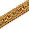 Hedonghexi Gimp Braid Trim, 0.59 Inch / 5 Yards, Gold Silver Fabric, Upholstery Trim for Sewing, Polyester, DIY Crafts, Costume, Home Decorative